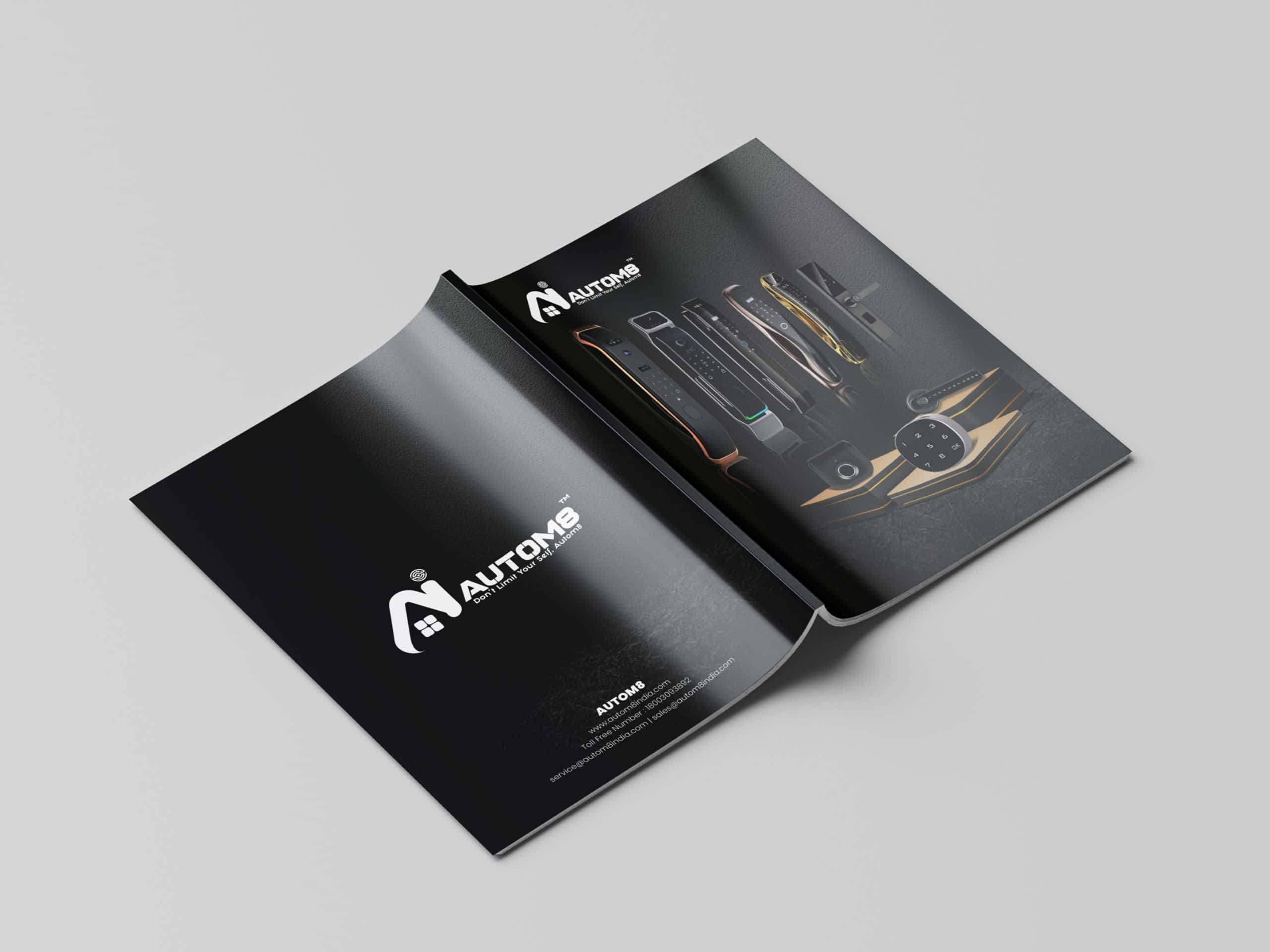 Creative corporate brochure design for AUTOMS by Layers Multimedia Gandhinagar.